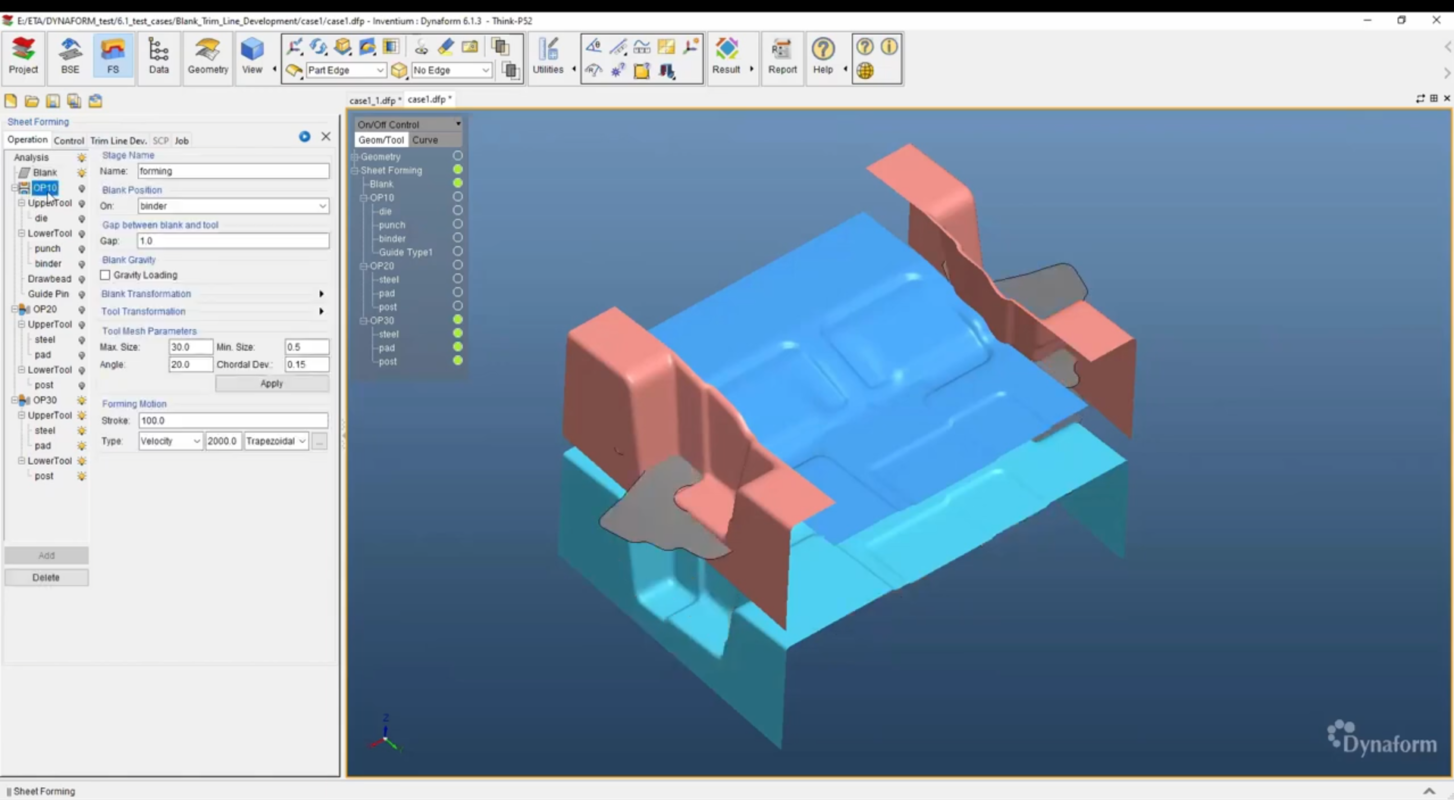 Blank and Trim Line Optimization in Dynaform